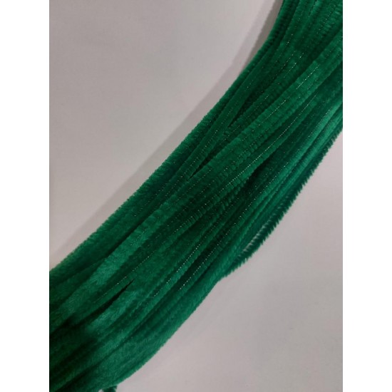 Проволока синельная 30 см цв. темно-зеленый, цена за 10 шт